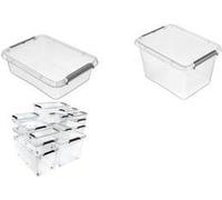 Keeeeper Storage Box/Clipbox Lara, da 8,5 litri naturale trasparente, coperchio in modo affidabile da clip laterali - 1 pezzo ( NEW
