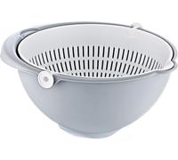 keeeper Ciotola e Scolapasta 2in1, Grande, Lavabile in Lavastoviglie, Stella, Nordic Grey (Grigio)