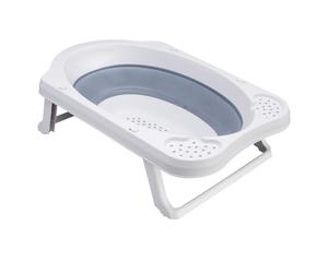 keeeper Bagnetto Pieghevole con Paracolpi, da 0 a 12 Mesi Circa, 33 l, 48 x 82 x 23,5 cm, Maja, Blu (Cloudy Blue)