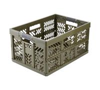 keeeper Ben Stabile - Scatola pieghevole professionale con manici Soft Touch, 54 x 37 x 28 cm, 45 l, verde (oliva)