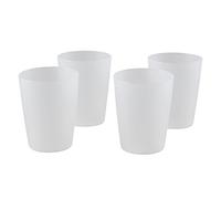 keeeper Bicchiere, Set da 4, Riutilizzabile, 250 ml, Ø 7 x 9,5 cm, Alessandro, Nature/Trasparente
