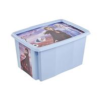 keeeper Box contenitore con coperchio "Frozen", Rotabile e impilabile, Per bambini, 45 litri, Paulina, Blu chiaro