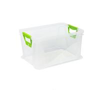 keeeper Box Contenitore con Impugnature Morbide, 39 x 29 x 22 cm, 20 L, Luis, Trasparente