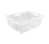 keeeper Box Contenitore con Manici integrati, Taglia: L, 43 x 35 x 15 cm, 16 L, Franz, Trasparente