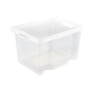 keeeper Box Contenitore con Manici integrati, Taglia: M, 35 x 27 x 21 cm, 13,5 L, Franz, Trasparente