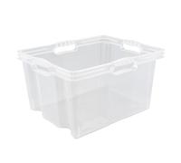 keeeper Box Contenitore con Manici integrati, Taglia: XL, 43 x 35 x 23 cm, 24 L, Franz, Trasparente
