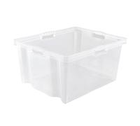 keeeper Box Contenitore con Manici integrati, Taglia: XXL, 52 x 43 x 26 cm, 44 L, Franz, Trasparente