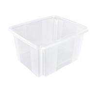 keeeper Box Contenitore con Sistema di Rotazione/Impilaggio, 41 x 34,5 x 22 cm, 24 L, Emil, Trasparente