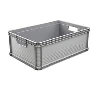 keeeper Cassetta da Trasporto, Impilabile, Polipropilene, 45 L, Robert, Nordic Grey (Grigio)