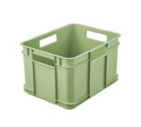 keeeper cassetta di trasporto con maniglie di trasporto, Euro-Box M, 16 l, 35 x 27 x 22 cm, Bruno Eco Line, verde (Eco Grass Green)