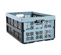 keeeper Cassetta Pieghevole Ida, Plastica Resistente (PP), 48 x 35 x 23 cm, 32 L, Nordic Blue (Blu)