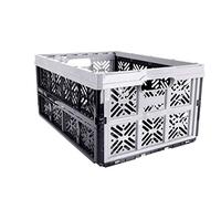 keeeper Cassetta Pieghevole Ida, Plastica Resistente (PP), Grigio Urbano, 48 x 35 x 23 cm, 32 l