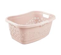 keeeper Cesta per il Bucato Ergonomica con Decorazione Permeabile all'Aria, Morbidi Manici Antiscivolo, 50 L, Lasse, Nordic Pink (Rosa)