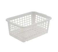 keeeper Cesta portaoggetti, Plastica resistente (PP), 2,8 L, 25 x 17 x 10 cm, Fred, Nature/Trasparente