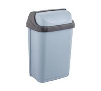 keeeper Cestino con Coperchio Scorrevole, 10 l, 25,5 x 19 x 39 cm, Rasmus, Blu (Nordic Blue)