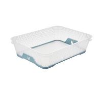 keeeper Cestino Impilabile, Antiscivolo, DIN A5, 26,5 x 20 x 7 cm, Jonas, Nordic Blue (Blu)