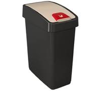 keeeper Cestino Premium con Coperchio Basculante, Soft Touch, 25 L, Magne, Grigio Grafite