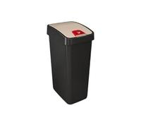 keeeper Cestino Premium con Coperchio Basculante, Soft Touch, 45 L, Magne, Grigio Grafite