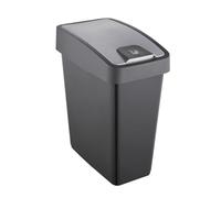 keeeper Cestino Premium con Coperchio Ribaltabile, Soft Touch, 25 L, 39,5 x 24 x 47,5 cm, Magne, Grigio (grafite)