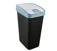 keeeper Cestino per rifiuti in magne con Coperchio Ribaltabile 45 l, Plastic, Nordic Blue