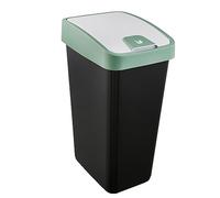 keeeper Cestino Premium con Coperchio Ribaltabile, Soft-Touch, 45 L, Magne, Nordic Green (Verde)