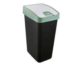 keeeper Cestino Premium con Coperchio Ribaltabile, Soft-Touch, 45 L, Magne, Nordic Green (Verde)