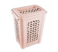 keeeper Cesto per la Biancheria con Fessura e Coperchio Integrato, Permeabile all'Aria, 60 L, Per, Nordic Pink (Rosa)