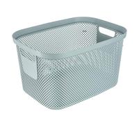 keeeper Cesto Portaoggetti in Maglia, 18 l, Manici Laterali, Permeabile all'aria, Plastica, 38,2 x 28,5 x 22,3 cm, Stine, blu (Nordic Blue)
