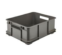 keeeper Contenitore con Maniglie, Euro-Box L, Procyclen, 20,5 l, Bruno Eco Line, Eco-Grigio