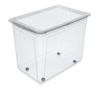 keeeper Contenitore con Rotelle e Air Control System, 63 L, 59 x 39 x 42 cm, Bert, Trasparente (Transparent)