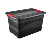 keeeper Contenitore da Trasporto con Coperchio e Chiusura a Scatto, Stabilità Extra, 59,5 x 39,5 x 34 cm, 52 L, Eckhart, Grigio Grafite