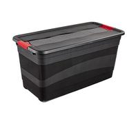 keeeper Contenitore da Trasporto con Coperchio e Chiusura a Scatto, Stabilità Extra, 79,5 x 39,5 x 40 cm, 83 L, Eckhart, Grigio Grafite