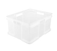keeeper Contenitore Euro-Box XXL, Plastica resistente (PP), 52 x 43 x 28 cm, 54 L, Bruno, Nature/Trasparente