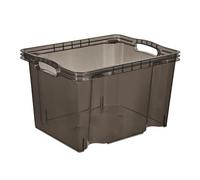 keeeper Contenitore Multiuso M con Manici Incorporati, 13,5 L, 35 x 27 x 21 cm, Franz, Crystal Grey (Grigio)