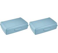 keeeper Contenitore per Alimenti con Chiusura a Scatto, 30 x 20 x 8,5 cm, 3,75 L, Luca Maxi, Nordic Blue (Blu) (Confezione da 2)