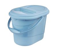 keeeper Contenitore per Rifiuti Organici con Coperchio, Contenitore per Rifiuti Organici con Coperchio, 13 L, 37 x 29,5 x 27,5 cm, Elsa Eco Line, Blu (Eco Sky Blue)