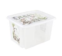 keeeper Contenitore Portaoggetti con Coperchio, Winnie the Pooh, Rotabile e Impilabile, Per Bambini, 30 L, Karolina, Trasparente Naturale