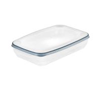 keeeper Contenitore salvafreschezza, 2400 ml, adatto al microonde, impilabile, lavabile in lavastoviglie, 31,5 x 20 x 6 cm, Franco, blu nordico (blu)