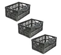 keeeper ida 3x: contenitore pieghevole resistente, 32 l, ripiegabile per risparmiare spazio, Versatile per la casa e l'auto, 48 x 35 x 23 cm, Blu (Nordic Blue).