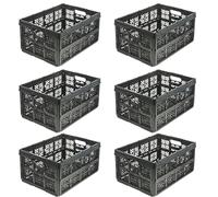 keeeper ida 6x: contenitore pieghevole resistente, 32 l, ripiegabile per risparmiare spazio, versatile per la casa e l'auto, 48 x 35 x 23 cm, Nero (Black).