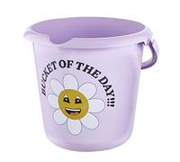 keeeper ilvie secchio con scala di misurazione integrata e manico ergonomico, 10 l, Design: Happy Flower, Soft Purple