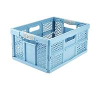 keeeper Lea - Scatola pieghevole professionale con manici Soft Touch, 48,5 x 35 x 23,5 cm, 32 l, Eco Line, blu (Eco Sky Blue)