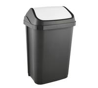 keeeper Pattumiera con Coperchio Basculante, 25 L, Swantje, Grigio Grafite 25 L