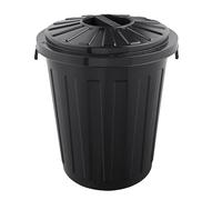 keeeper Pattumiera universale con coperchio chiudibile, Plastica resistente (PP), Pattumiera Maxi, 23 L, Mats, Grafite