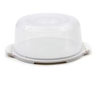 keeeper Portatorte con sistema di blocco, Contenitore Keep-Fresh, Ø 37 cm x 15 cm, Fabrizio, Bianco/Trasparente