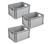 Keeeper Robert Contenitore da trasporto 20 L 40x30x22 cm Set 3 Grigio chiaro