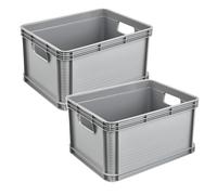 Keeeper Robert Contenitore Trasporto 20 L Grigio Chiaro Set 2 pezzi