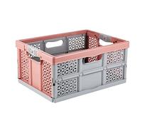 keeeper Robusta Cassetta Pieghevole con Impugnature Soft-Touch, 48,5 x 35 x 23,5 cm, 32 L, Lea, Nordic Red (Rosso)