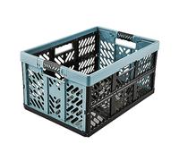 keeeper Robusta Cassetta Pieghevole con Manici Soft-Touch, 54 x 37 x 28 cm, 45 L, Ben, Nordic Blue (Blu)