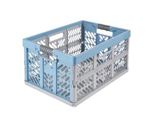 keeeper Robusta Scatola Professionale Pieghevole con Manici Soft-touch, 54 x 37 x 28 cm, Ben Eco Line, Blu (Eco Sky Blue)